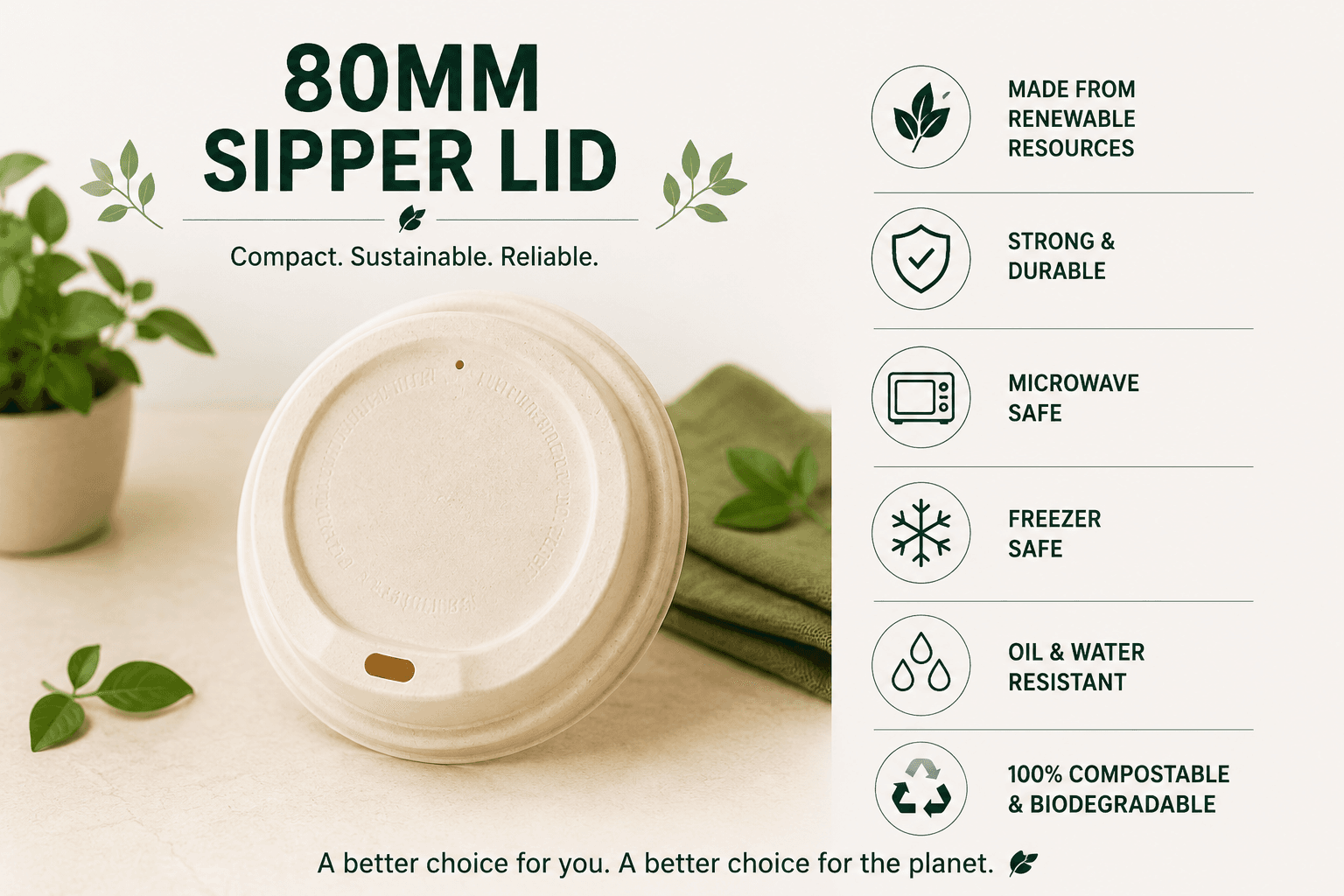 80 mm Sipper Lid