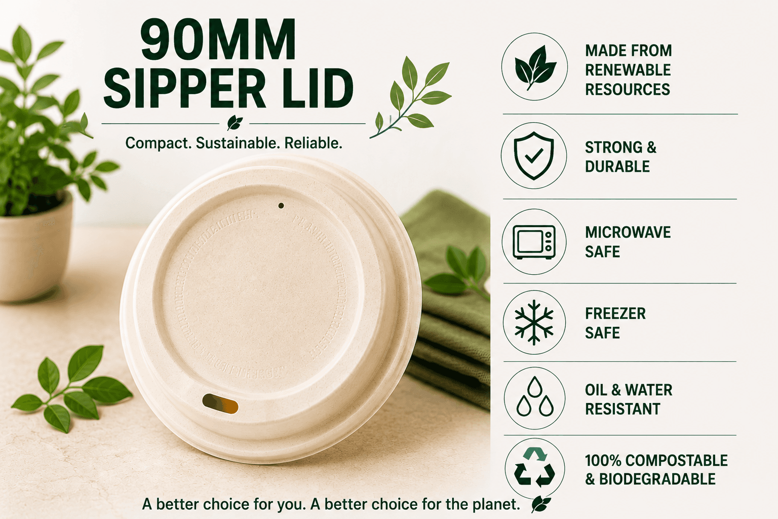 90 mm Sipper Lid