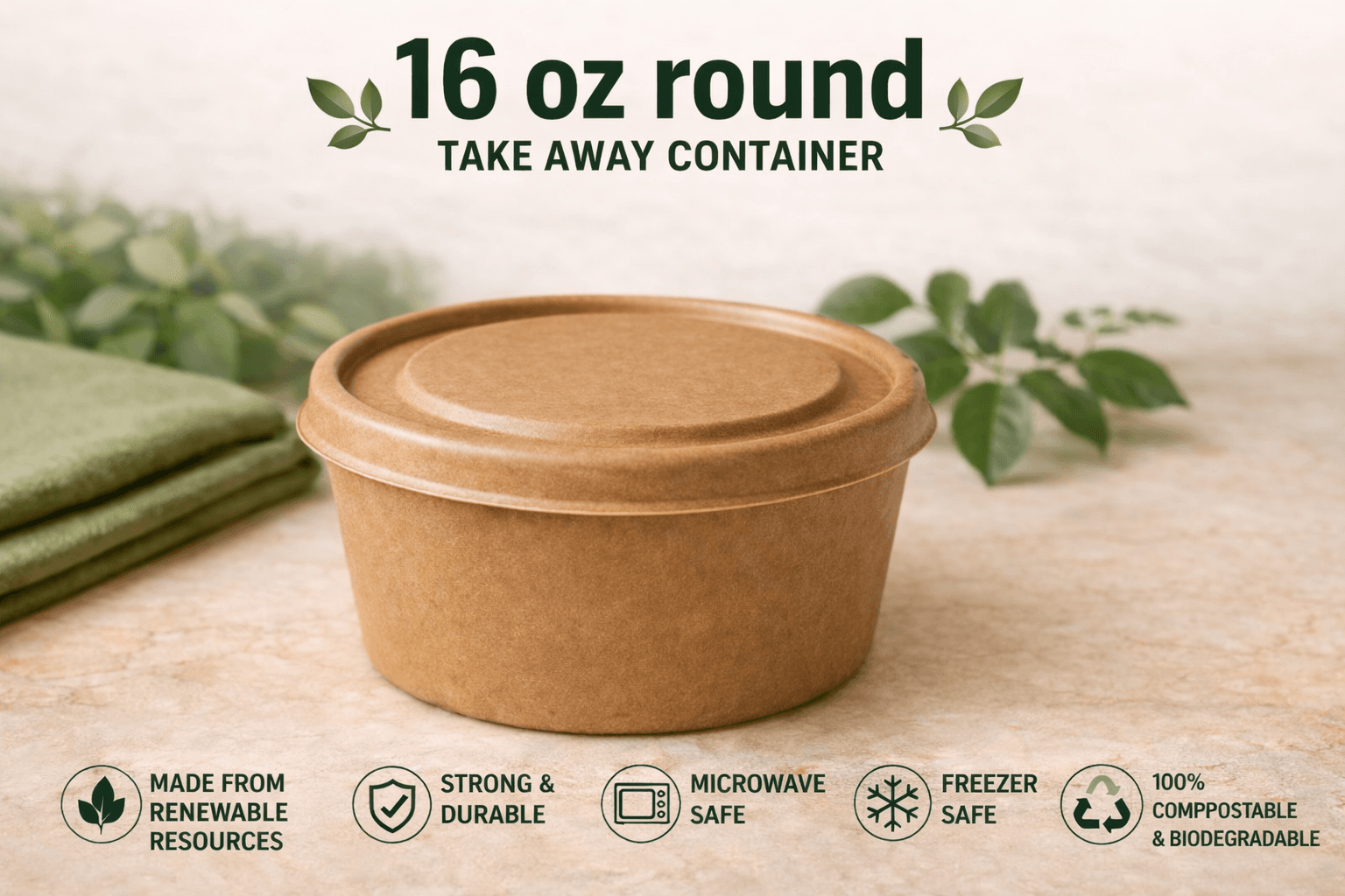 16 Oz (500 ML) Bowl with Antileak lids