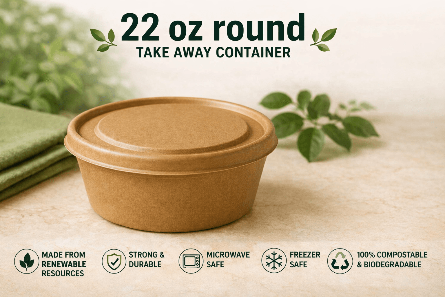 22 Oz (650 ML) Bowl with Antileak lids