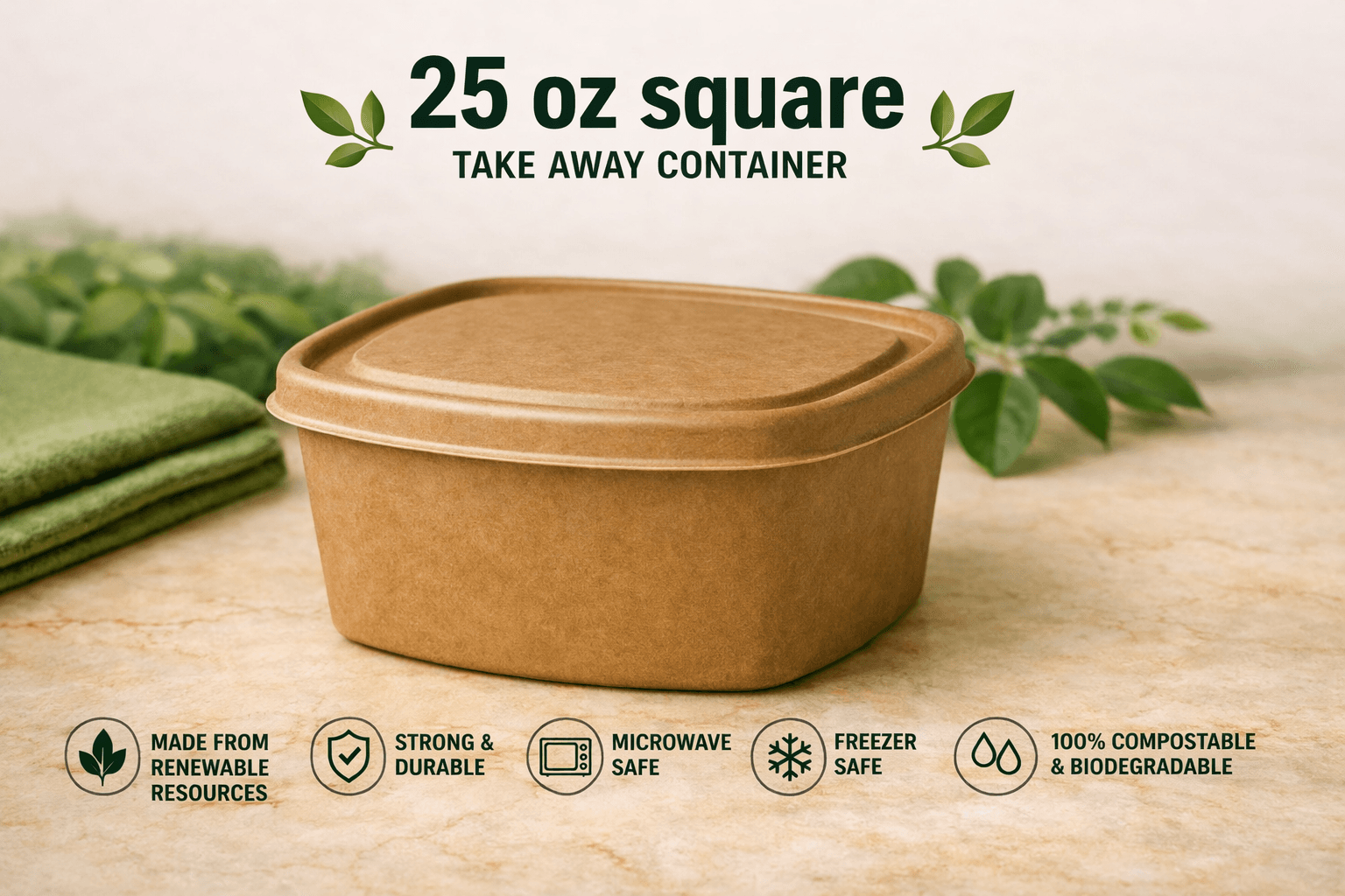 25 Oz (750 ML) Bowl with Antileak lids
