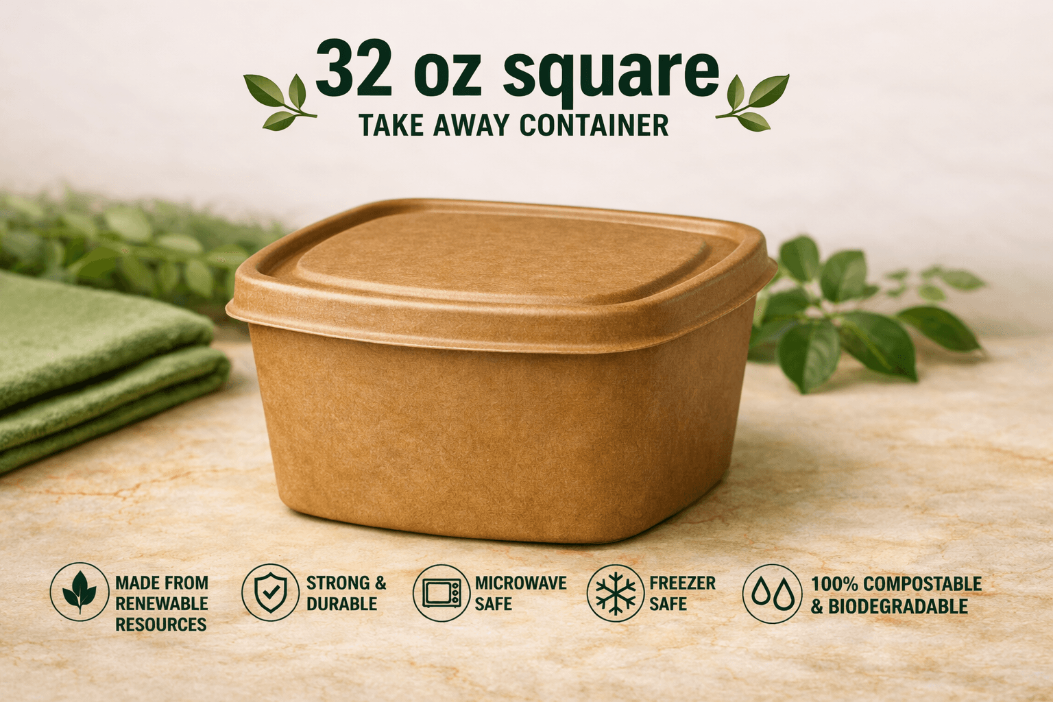 32 Oz (1000 ML) Bowl with Antileak lids