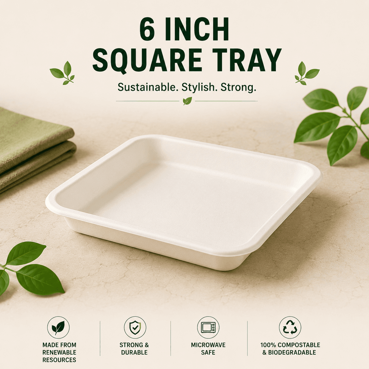 6 Inch Square Plate